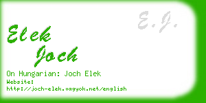 elek joch business card